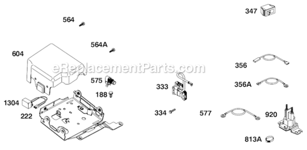 Page E Diagram and Parts List for 124335 8101, 8102, 8103 Briggs and Stratton Engine